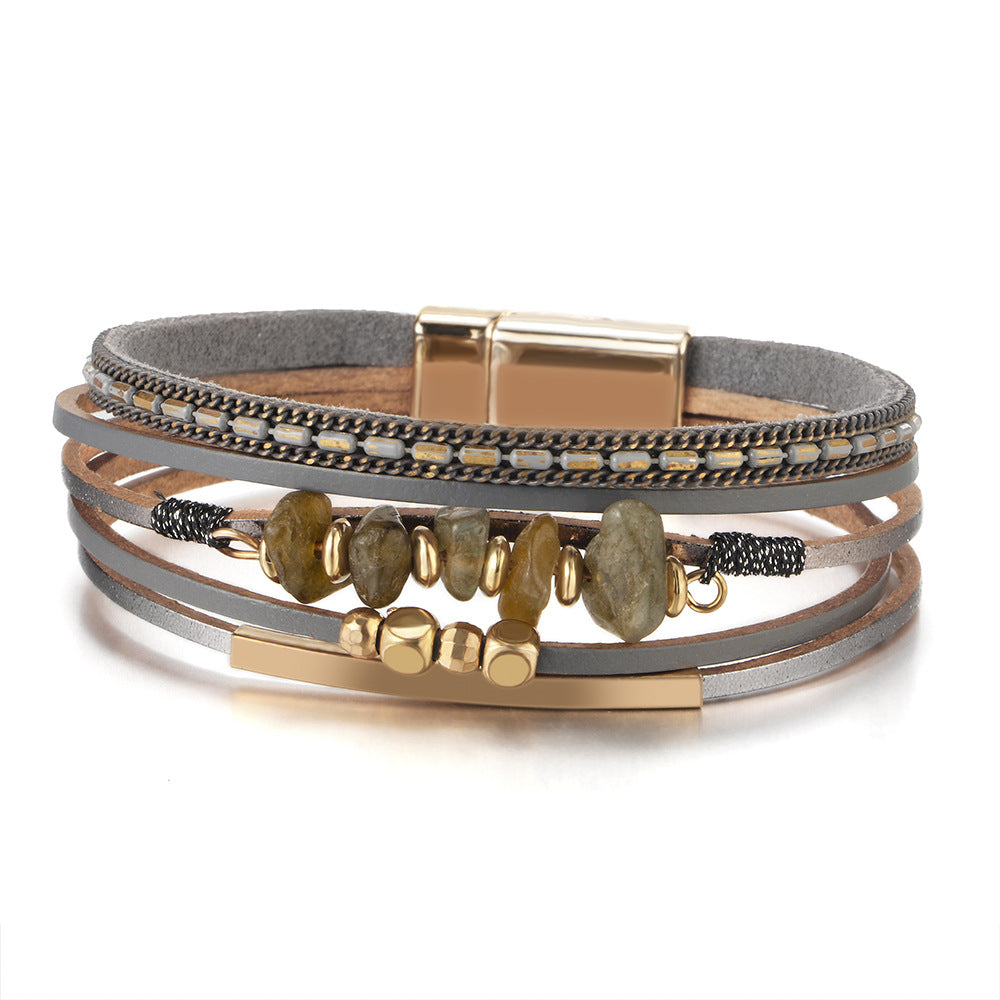 Copper Tube Design Bohemian Fashion Magnetic Bracelets