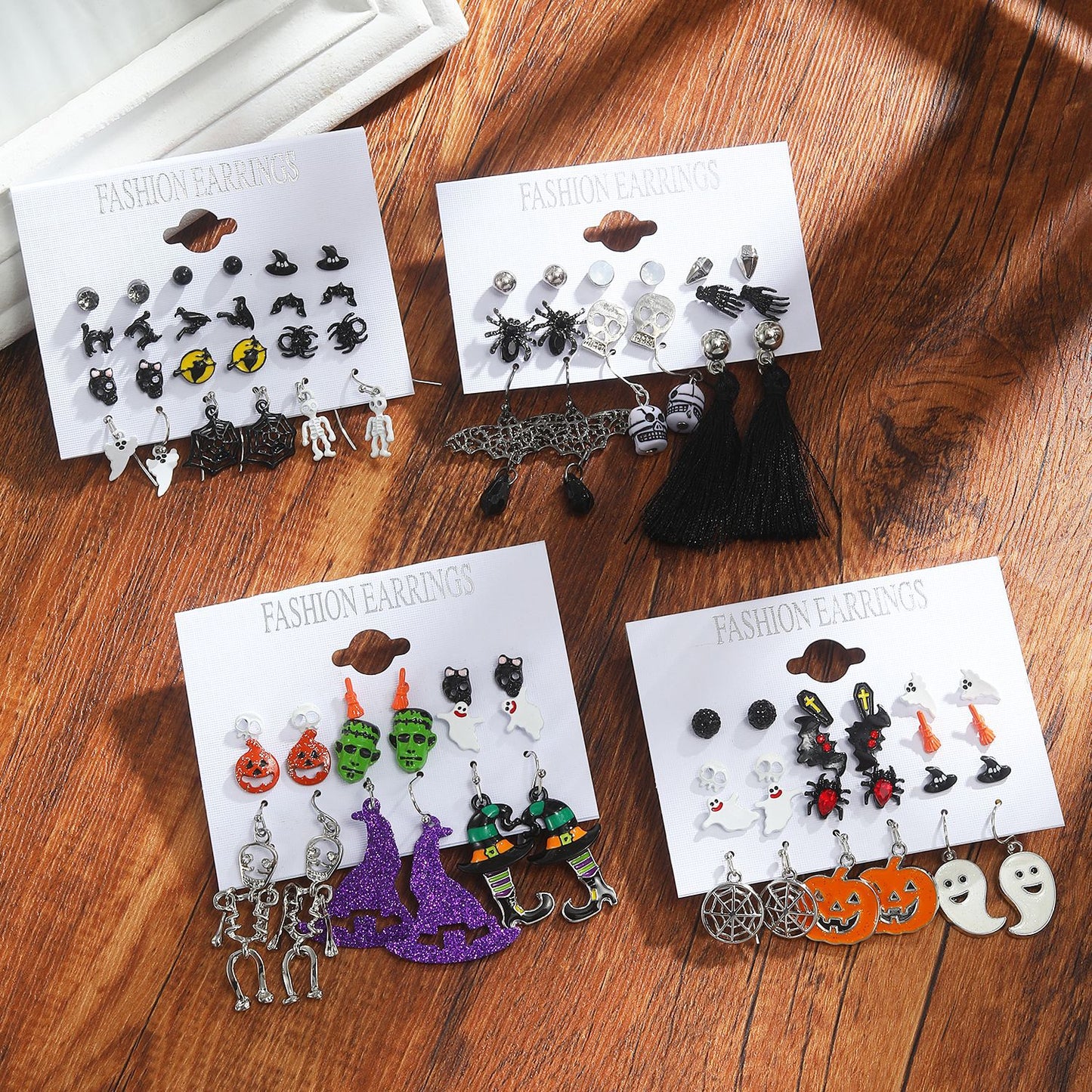 Halloween Personalized Niche Dripping Bat Spider Earrings