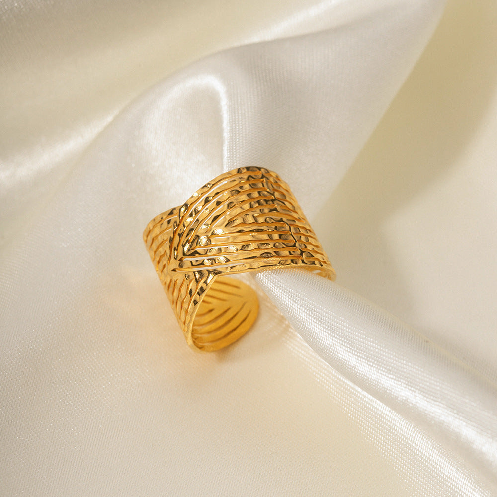 Design Palace Style Gold-plated Stainless Steel Rings