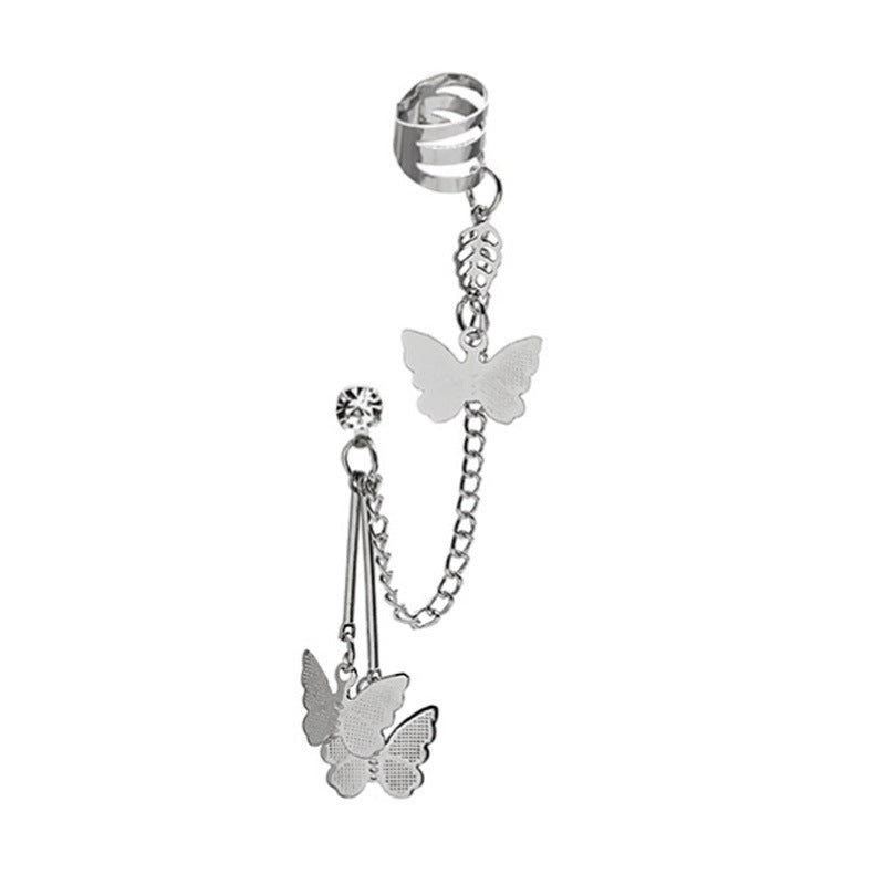 Women's Butterfly Fairy Temperamental Long Chain Disco Dancing Earrings