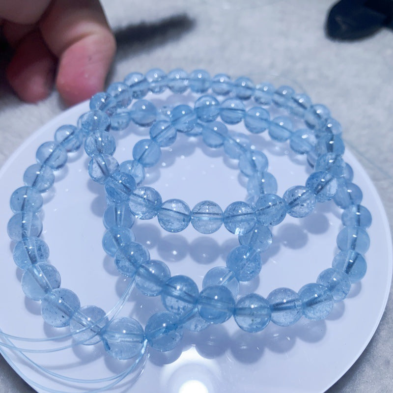 Raw Ore Swiss Blue Topaz Sky London Yellow White Bracelet