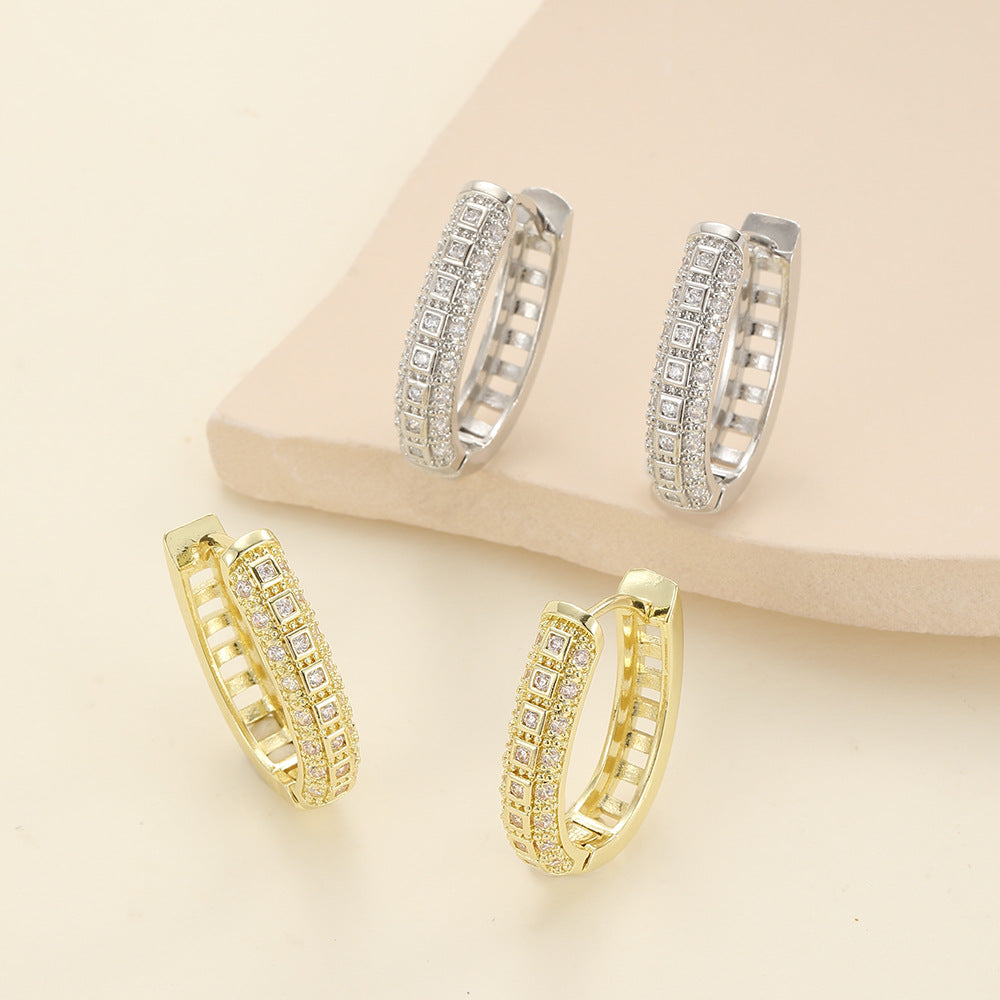 Women's Copper Over Inlaid Zircon Trendy Light Luxury Rings