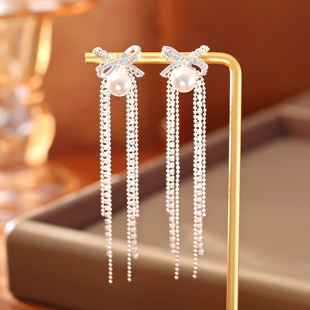 Women's Bow Long Tassel Fashion Elegant Graceful Exquisite Rings