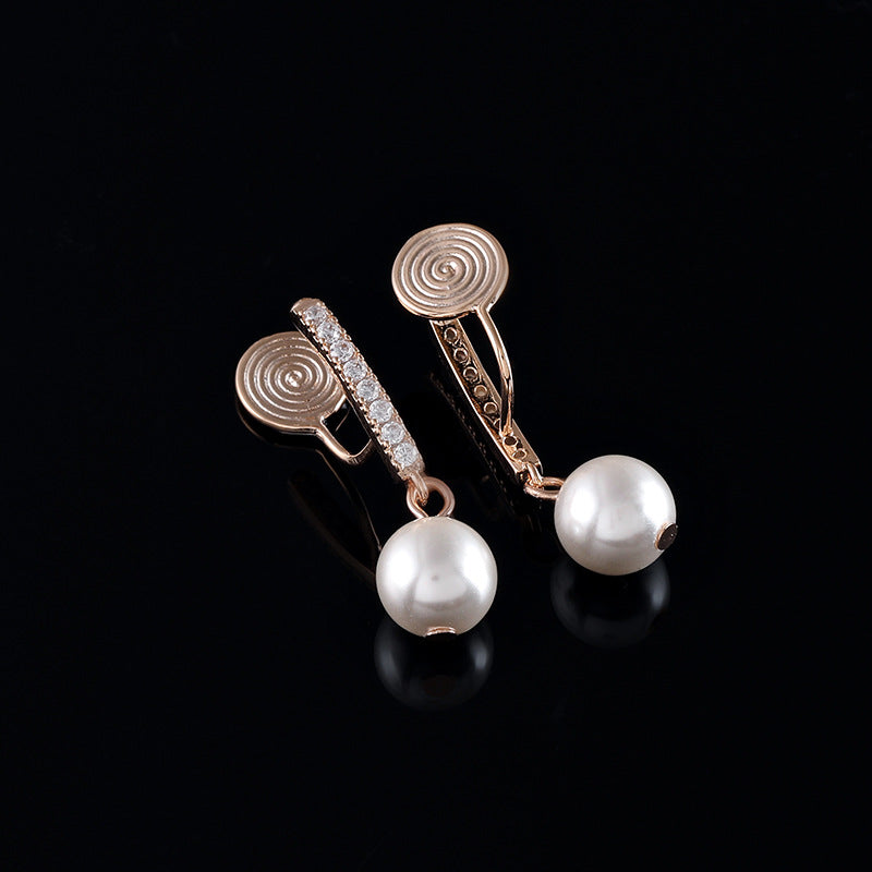 Women's Pearl Zircon Tassel Eardrops Design One-piece Rings
