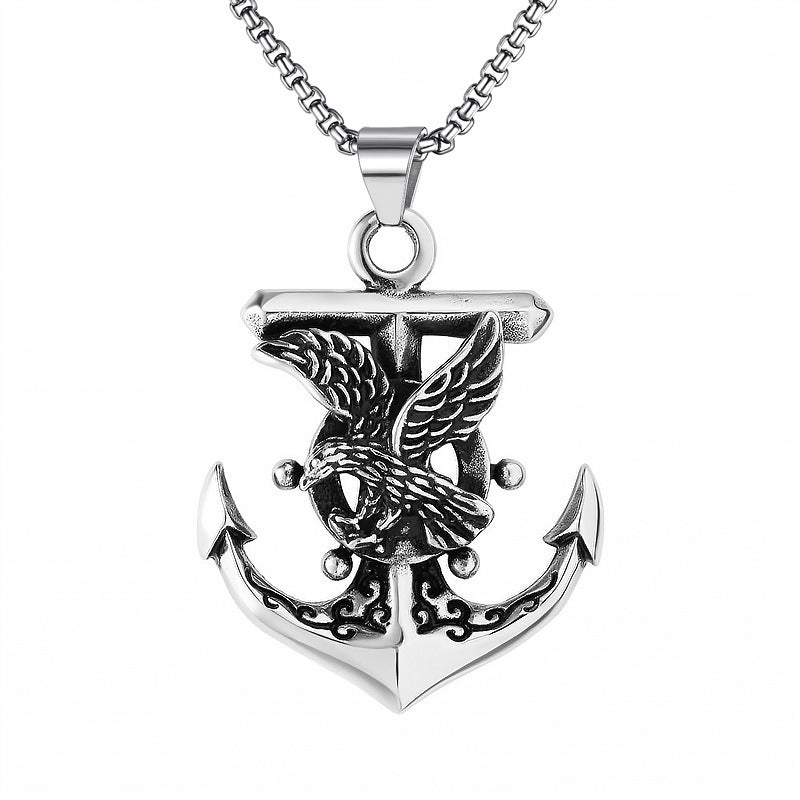 Men's Punk Titanium Steel Skull Personality Retro Domineering Necklace