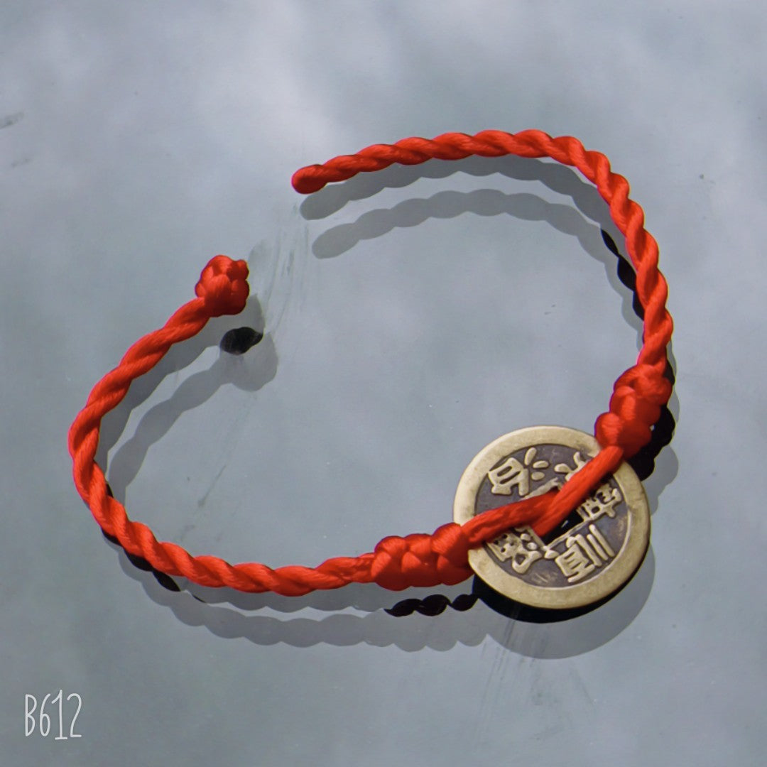 Fußkettchen aus rotem Seil aus Kristalljade, zwei Armbänder