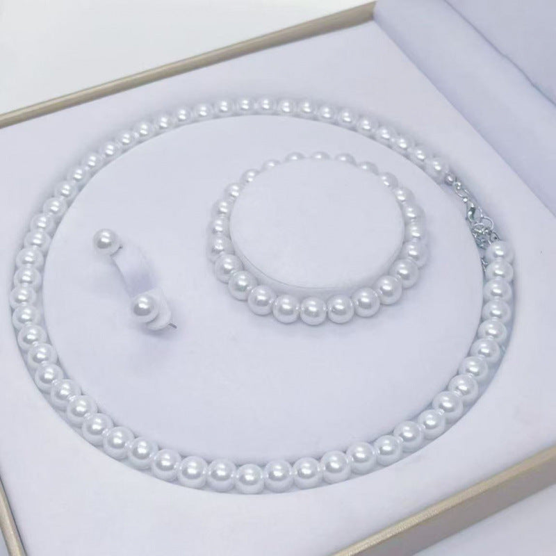 Imitation Freshwater Pearl Perfect Circle Strong Light To Give Mom Necklaces