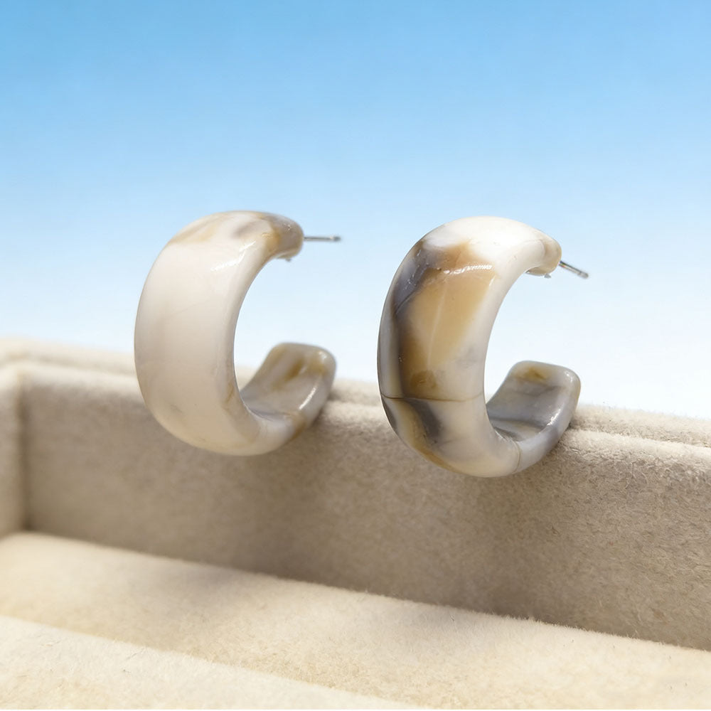 Dopamine Color Matching Trendy Female Resin Earrings