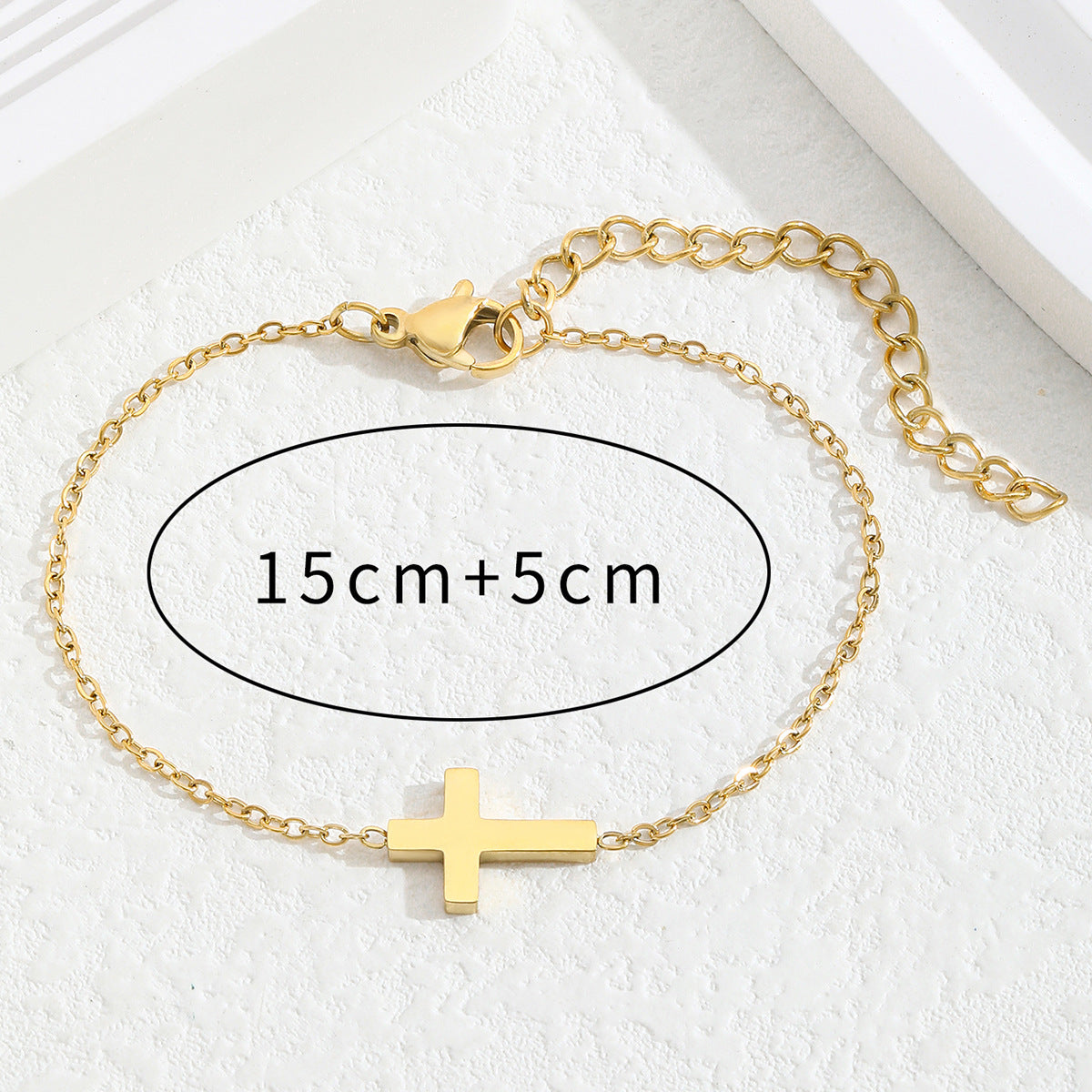 Women's Stainless Steel Cross Shelf Simple Stall Bracelets