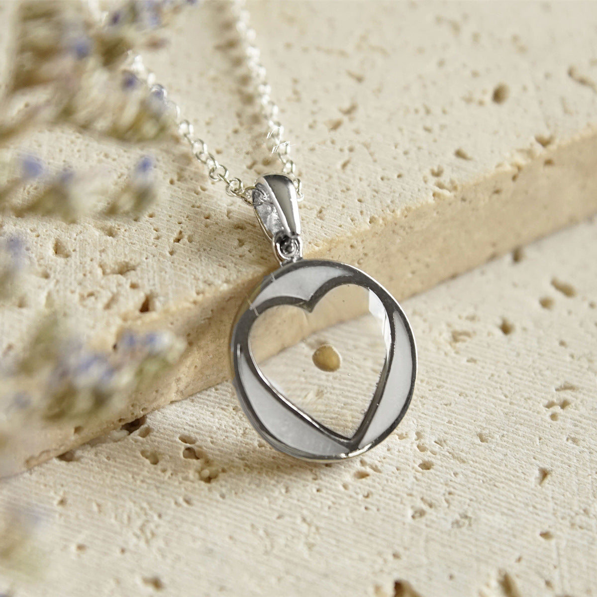 Steel Love Round Cabbage Seed Unique Necklaces
