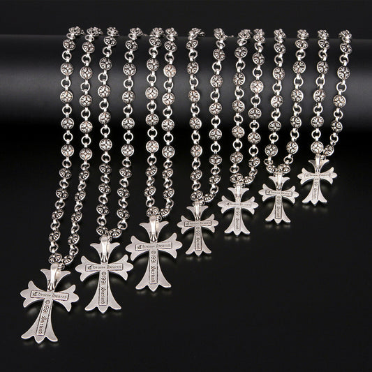 Fashion Cross Handmade Chain Valentine's Day Gift Vintage Imitation Necklace