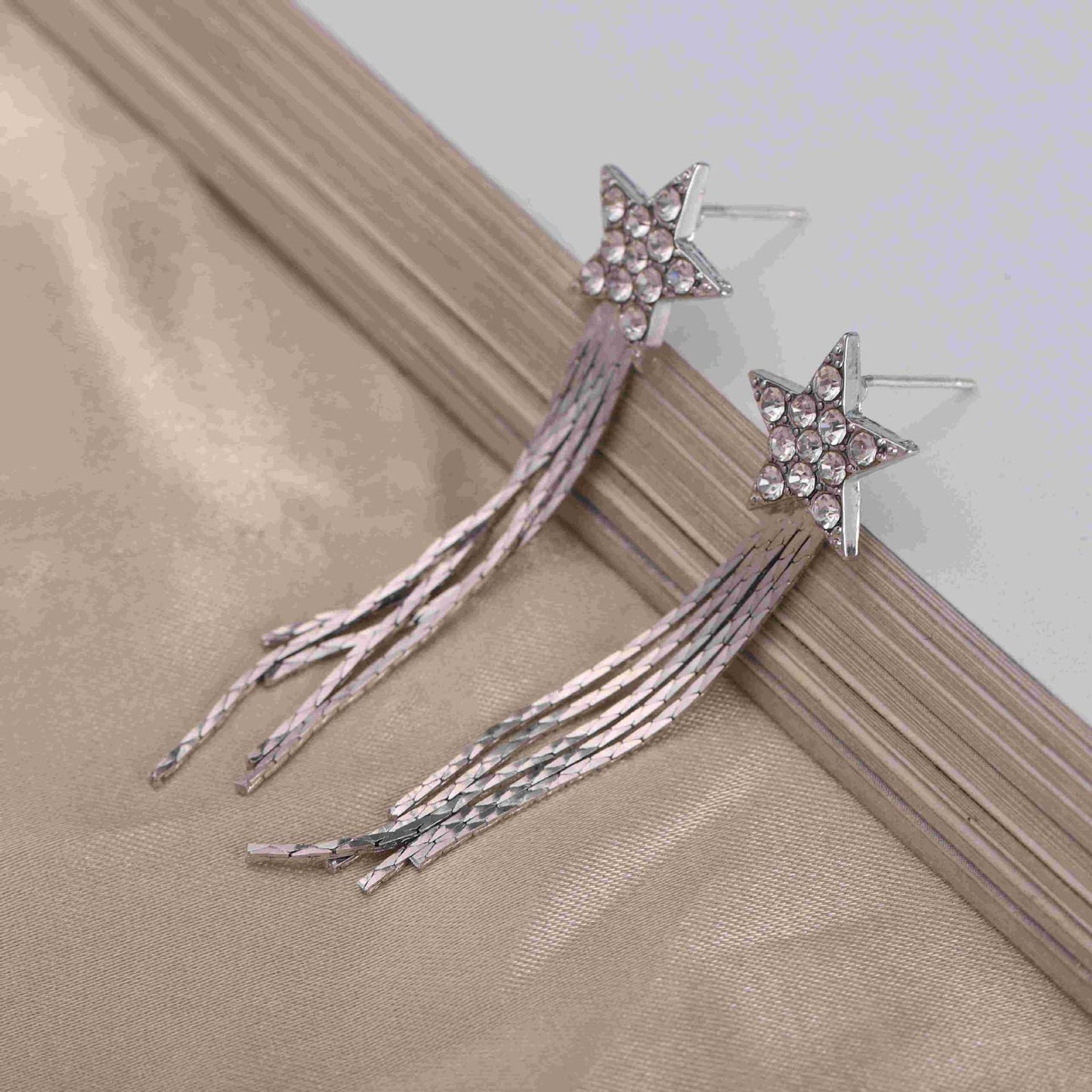 Exquisite Star Tassel Light Luxury Minority Earrings