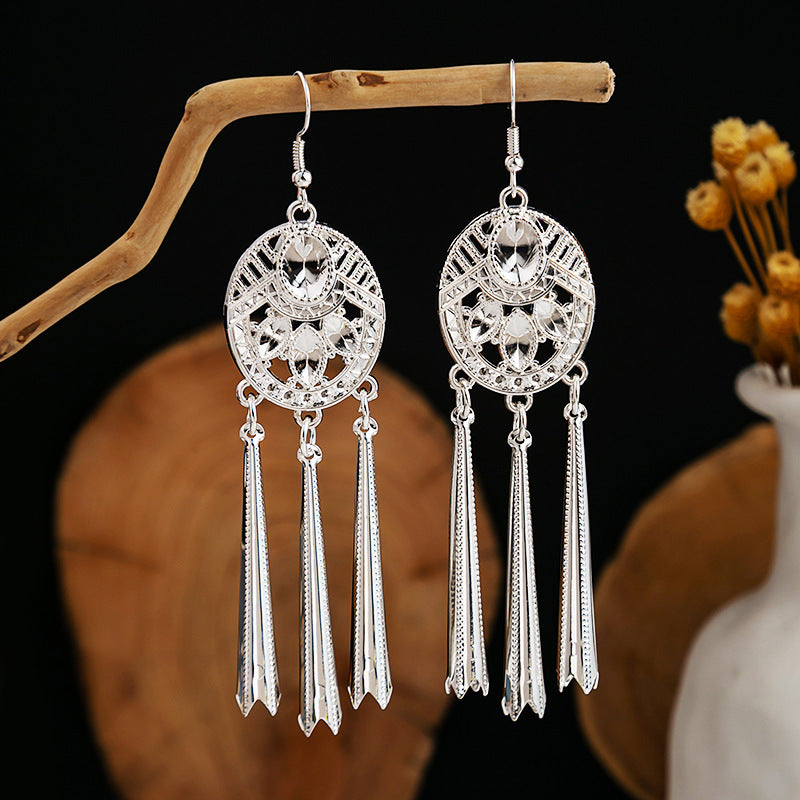 Imitation Miao Sier Family Minority Ethnic Style Earrings