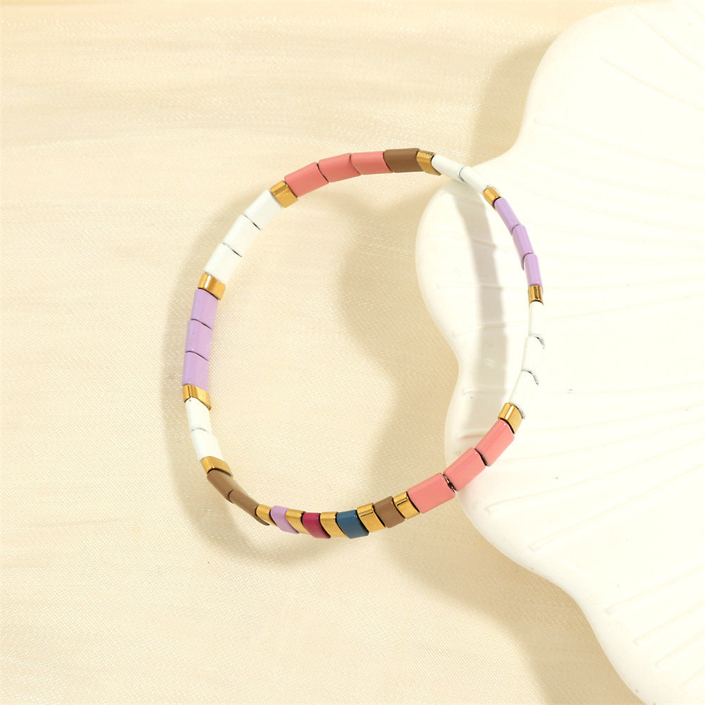 Bracelets de perles de levage Style Macaron Color Series