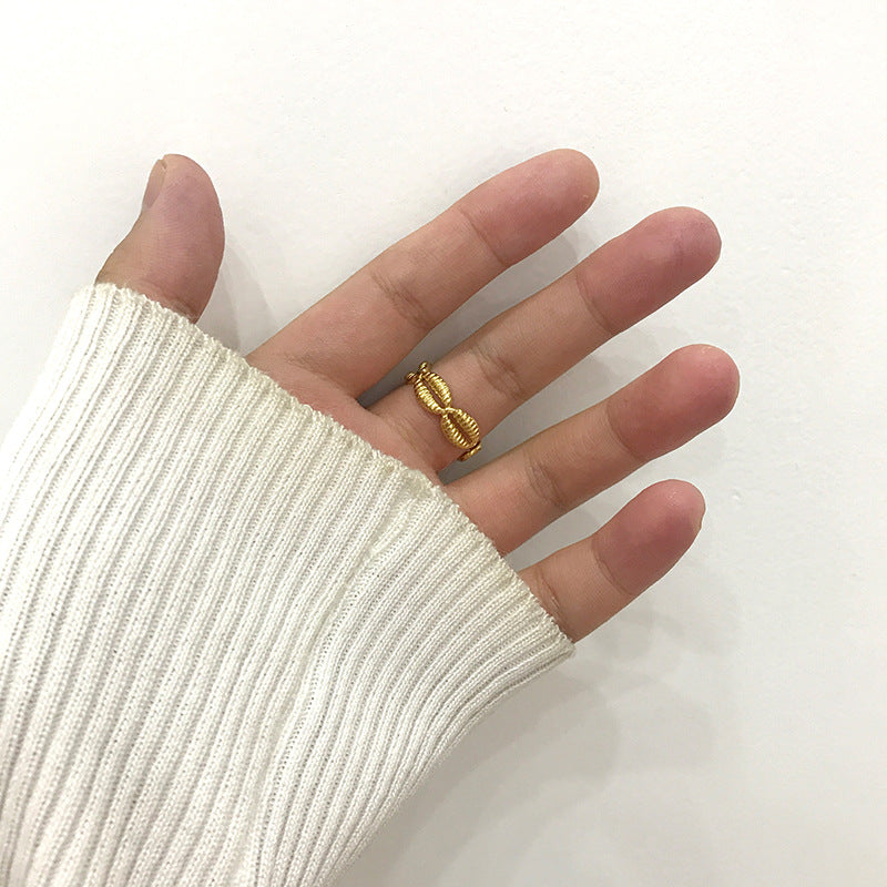 Women's & Men's Open Stainless Steel Shell For Trendy Rings