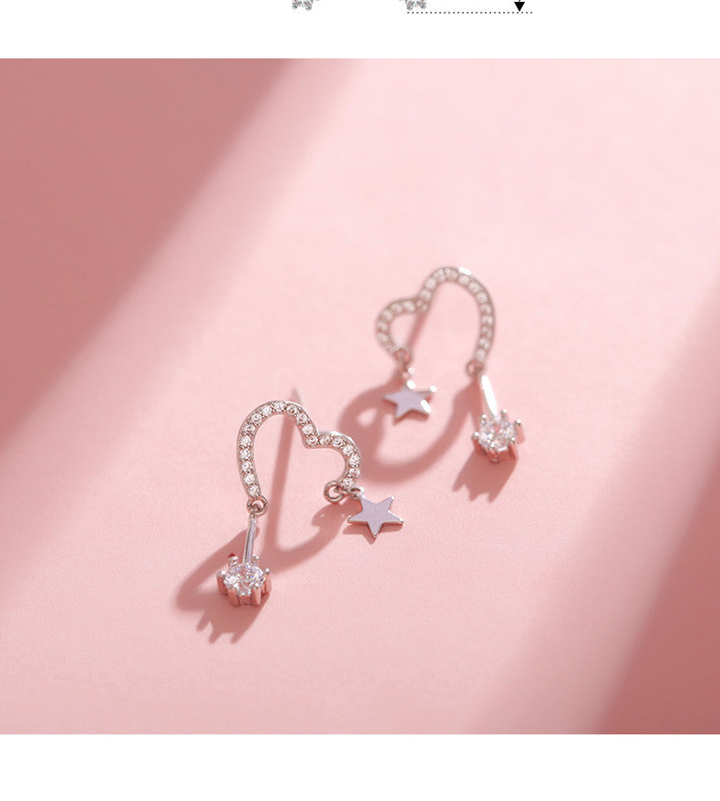 Needle French Style Vintage Pearl Hollow Rose Tide Super Stud Earrings