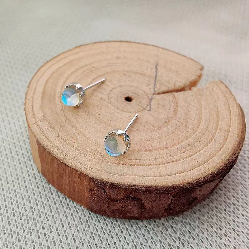 Boucles d'oreilles Aurora Ear Sterling Sier Needle pour femmes, simples et capricieuses