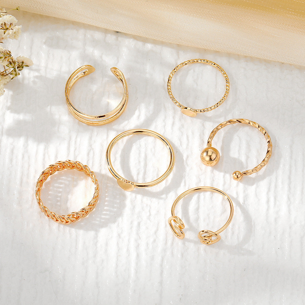 Personality Trendy Cold Opening Adjustable Simple Rings