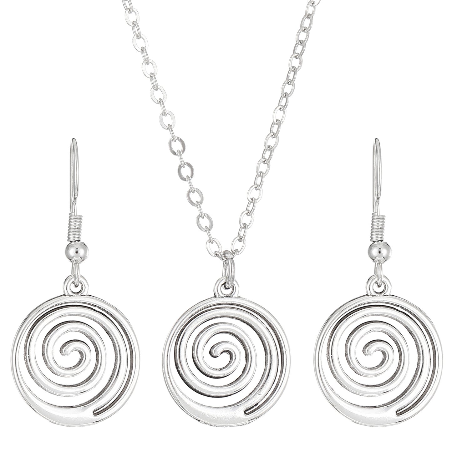 Women's & Men's Fashion Personality Retro Simple High Quality Whirlpool Eardrops Jewelry Set