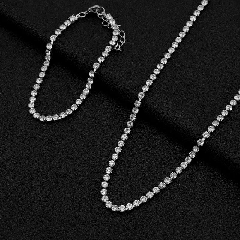 Women's & Men's Classic Personalized Minority Trendy Universal Twin Titanium Steel Clavicle Bracelets