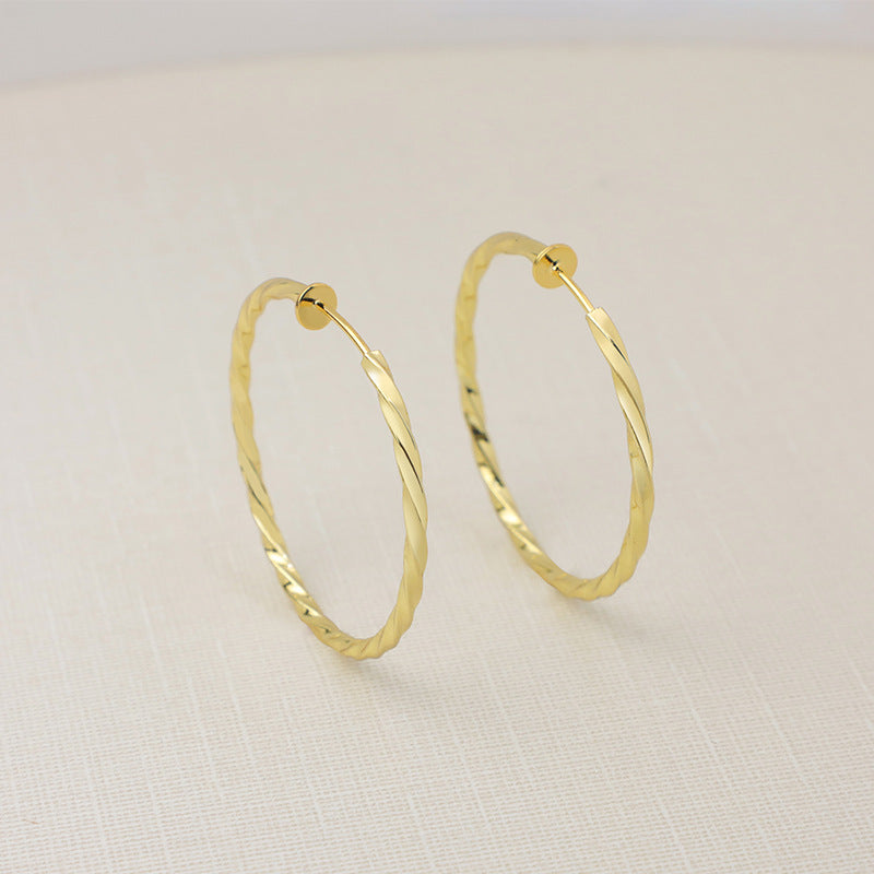 Versatile Glamorous Exaggerated Spring Twisted Big Ear Clip