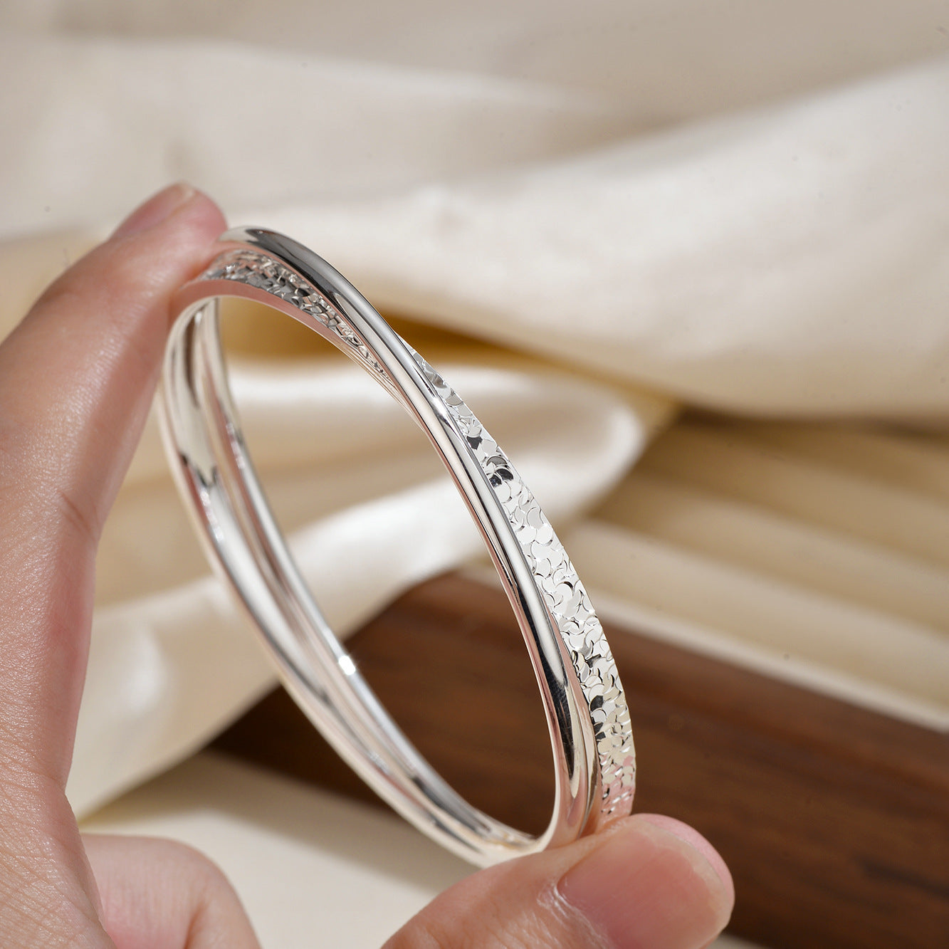 Ice Female Solid Closed Sier Plated Lover Girlfriend Gift Light Rings