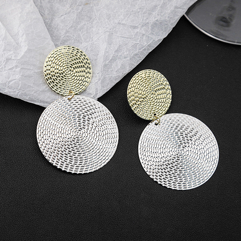 Needle Simple Round Contrast Special Interest Light Luxury Earrings