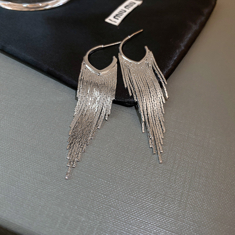 Women's Metal Long Fringe For Frosty Style Earrings