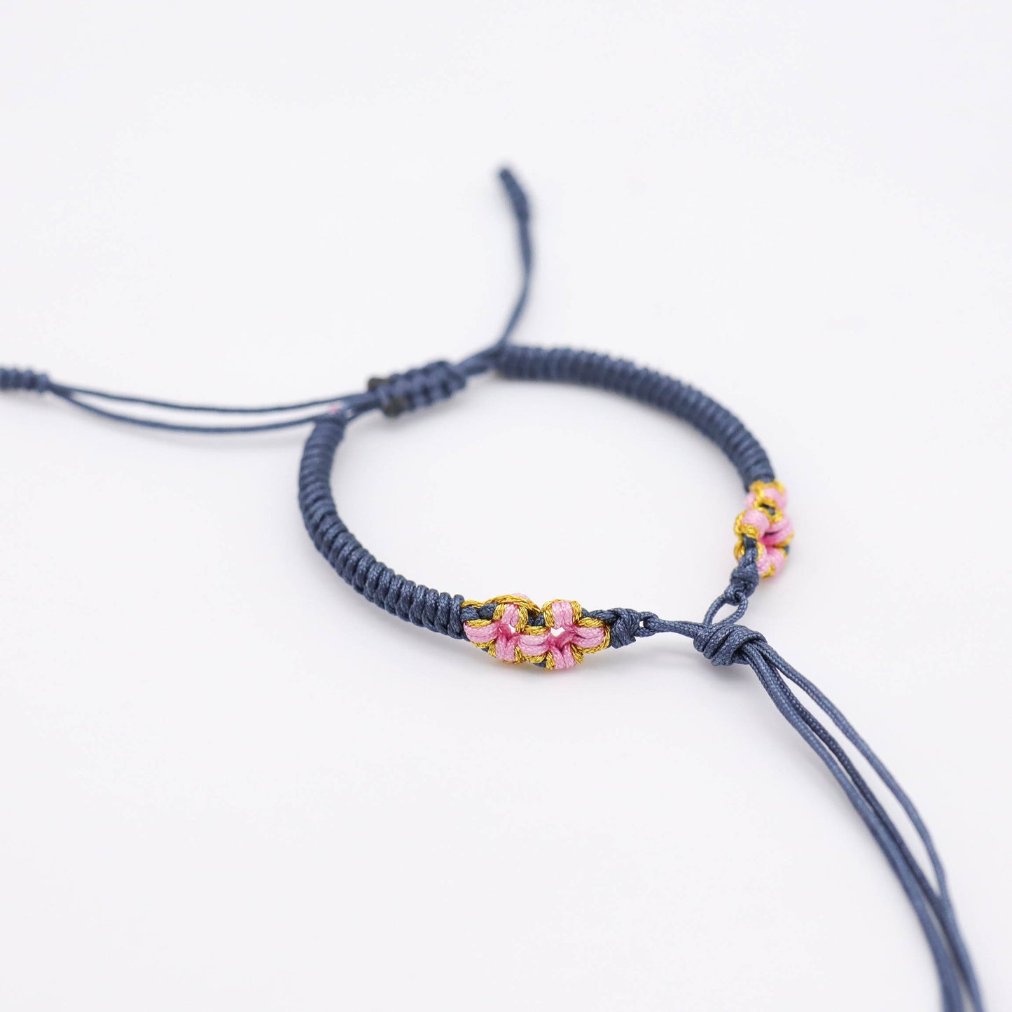 Knot Hand-woven Peach Blossom Carrying Strap Wearable Transfer Beads Bracelets