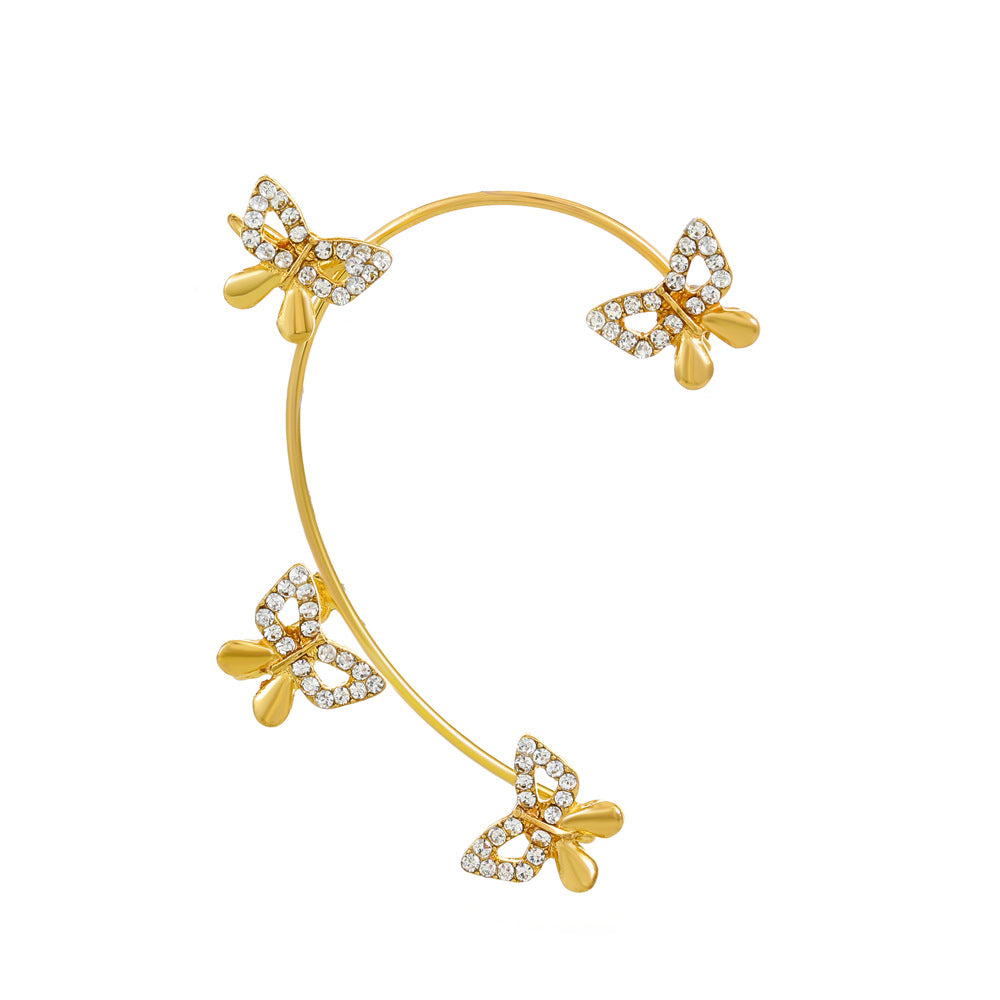 Women's Fairy Mori Style Diamond Butterfly Fashion Ear Clip