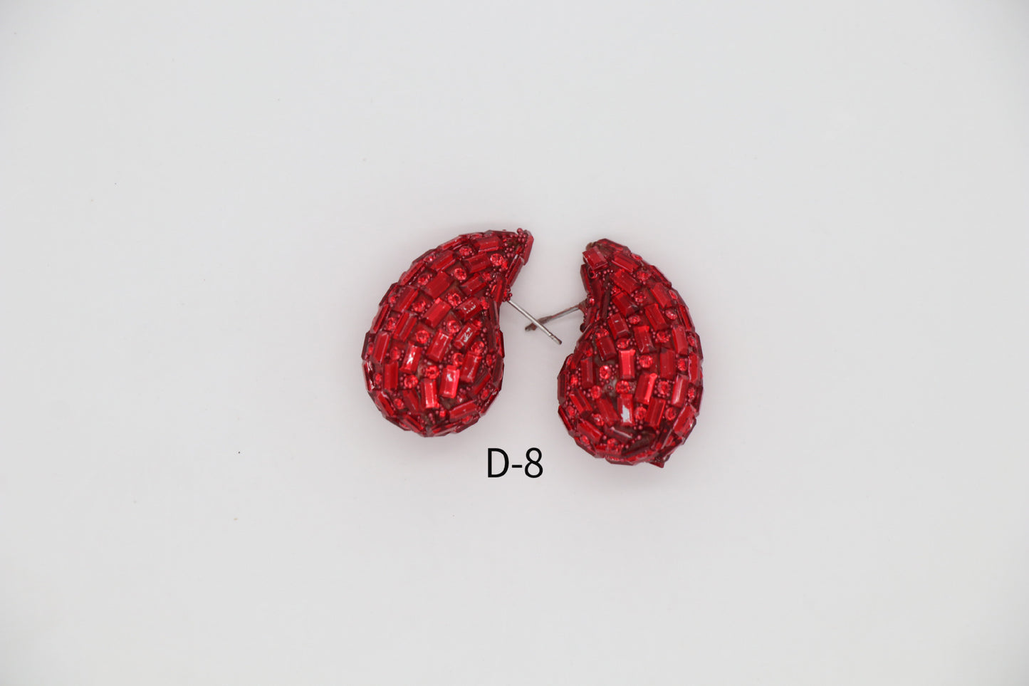 Niche Comma Glass Full Diamond Light Luxury Fashion High Earrings