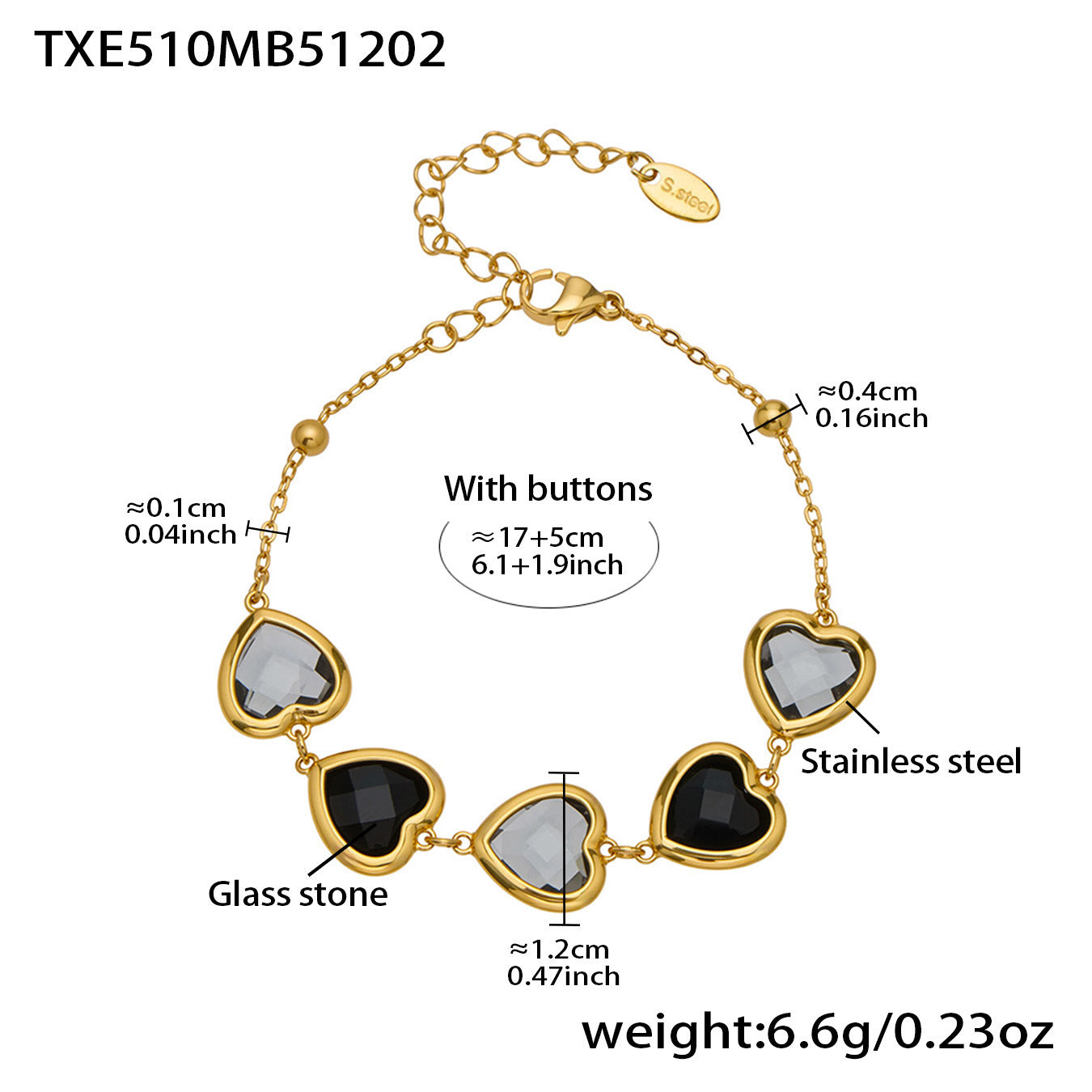 Cut Candy Color Heart-shaped Glass Stone Fashion Exquisite Stainless Rings