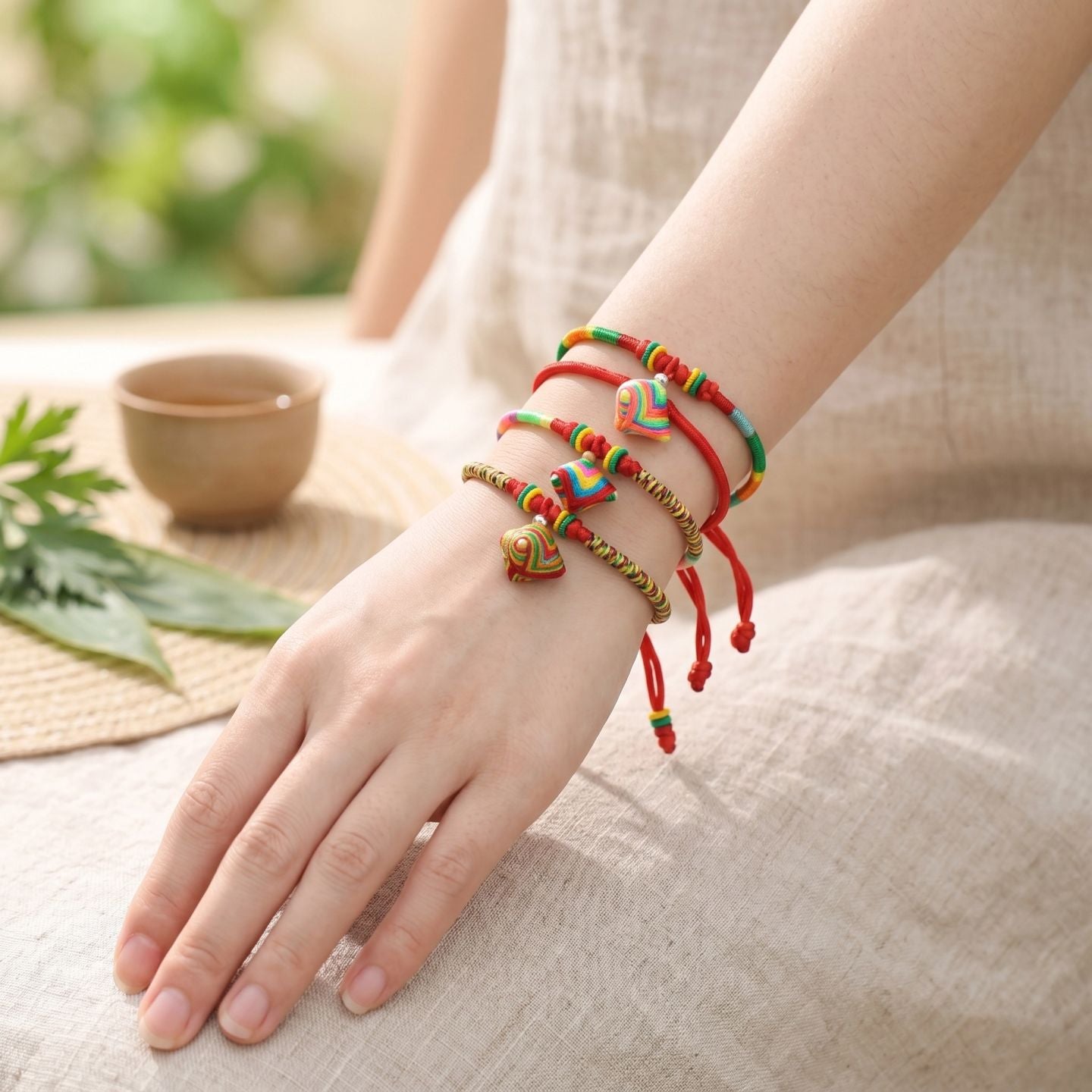 Children's Boat Festival Colorful Rope Carrying Strap Hand-woven Small Adjustable Bracelets