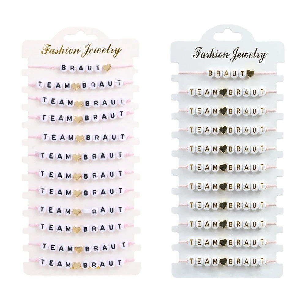 Bride Bridesmaid Letter Party Simple Letters Bracelet