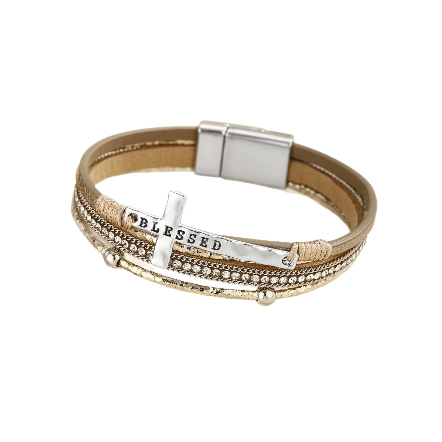 Bohemian Style Hand-woven Cross Light Luxury Micro Bracelet