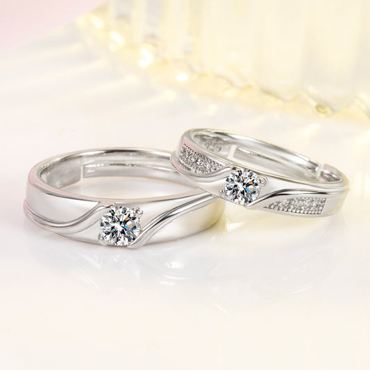 Men's Couple Female Opening Pair Of Personality Rings