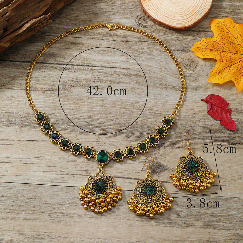 Style Pearl Zircon High Profile Retro Water Jewelry Set