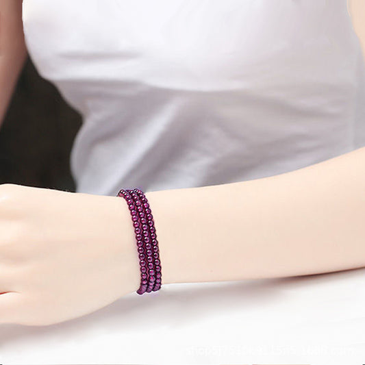 Bracelets cadeaux pour femmes, accessoires en cristal rouge vin grenat