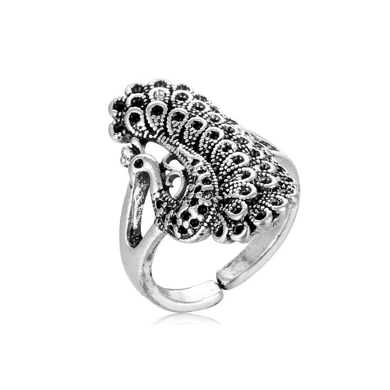 Fashion Retro Distressed Temperament Trend Alloy Ring