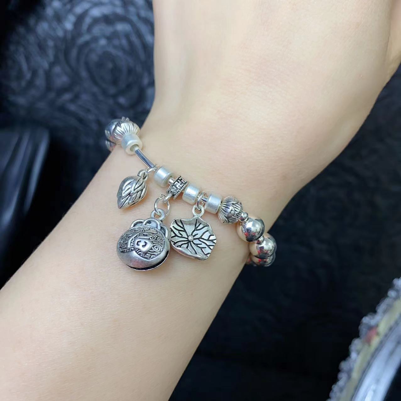 Hand-woven Kitten Elephant Fish Abacus Lotus Bracelets