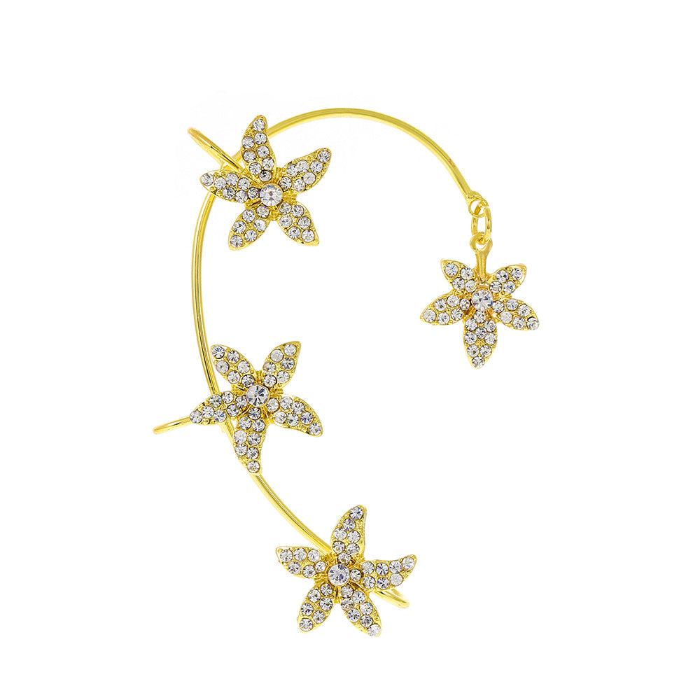 Diamond Butterfly Female Fashion Exaggerated Wings Ear Clip
