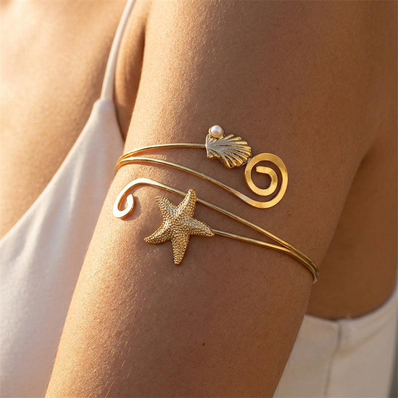 Women's Beach Armband Starfish Open Personality Ocean Style Minority Fashion Bracelets