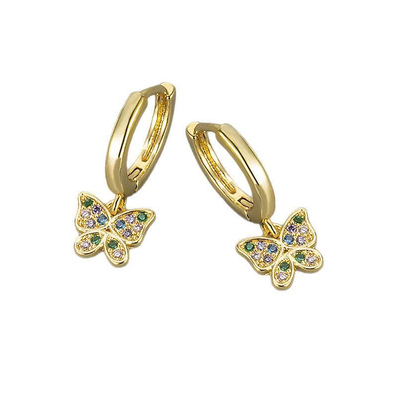 Women's Zircon Butterfly Clip Simple Light Luxury Daily Rings