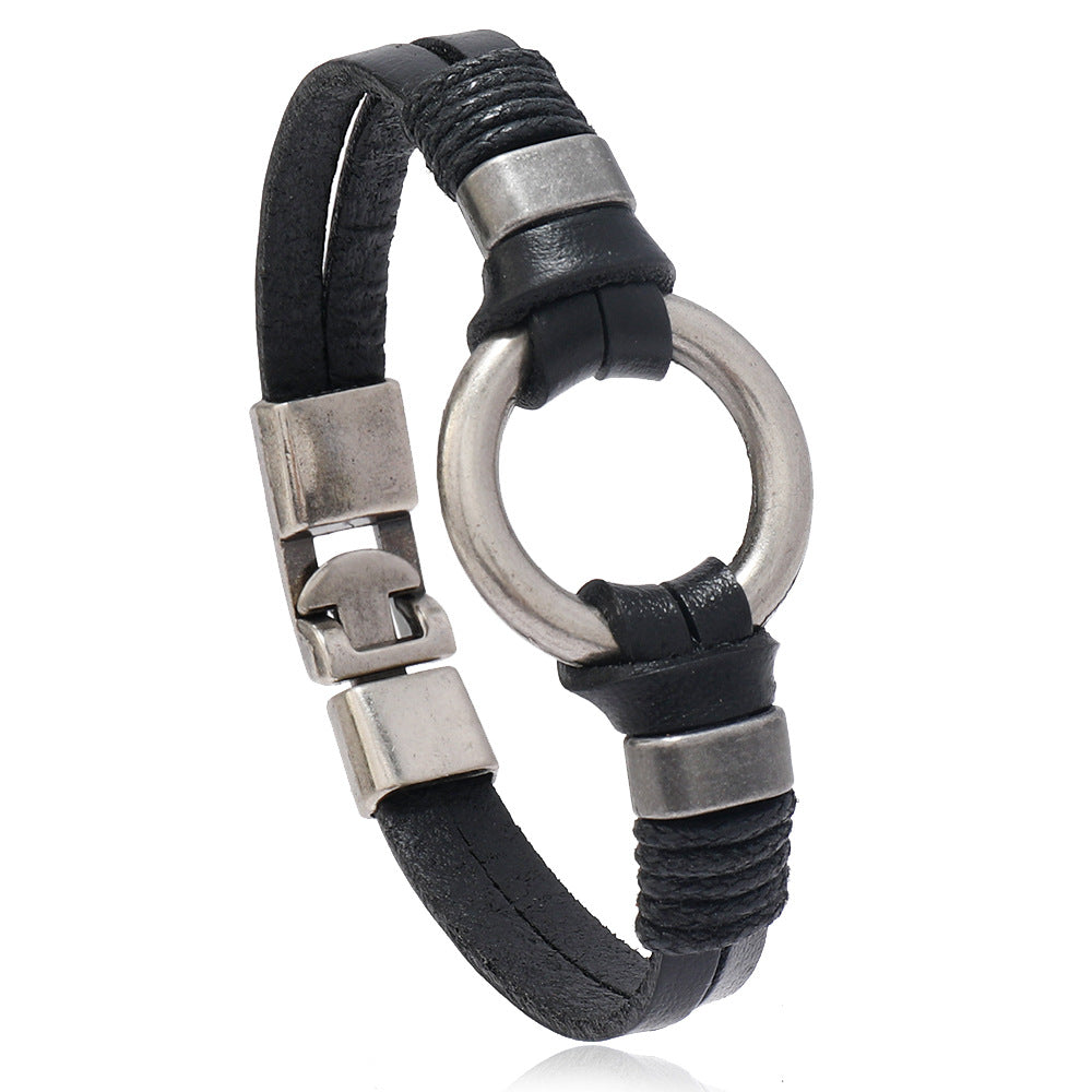 Men's Trendy Fashionable Man Simple Woven Cattle Bracelets