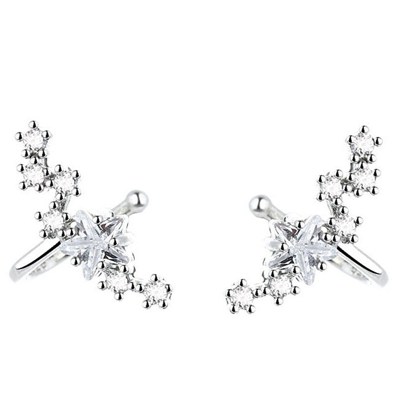Temperamental Big Dipper Female Niche Personality Indie Rhinestone Ear Clip