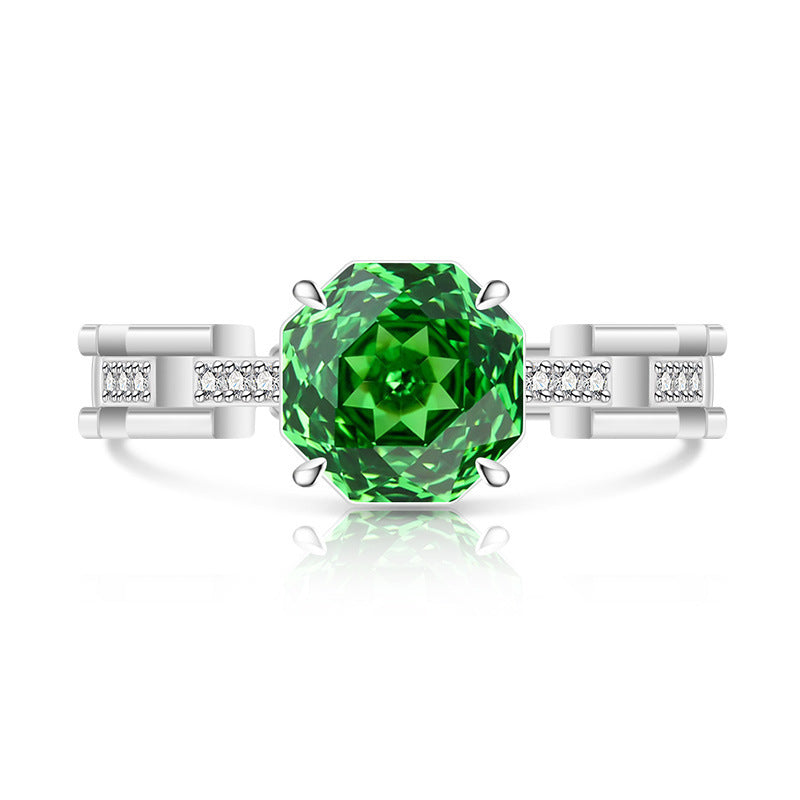 Rose Cut Inlaid Super Flash Fashion Live Ring
