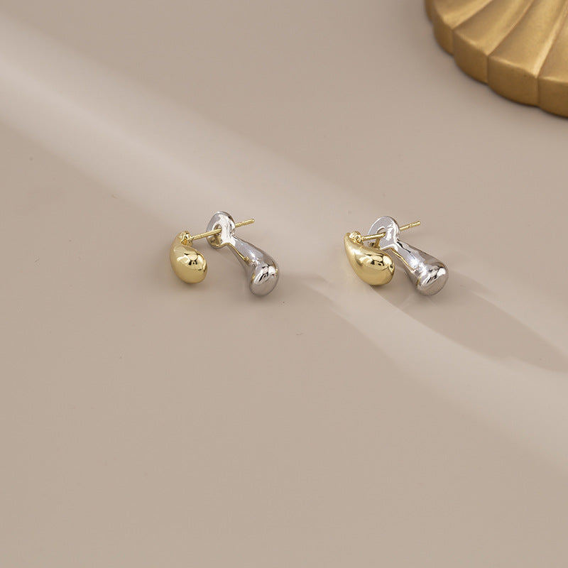 Unique Personality Patchwork Water Drop Minority Fashion Simple Wild Mosquito Ear Clip