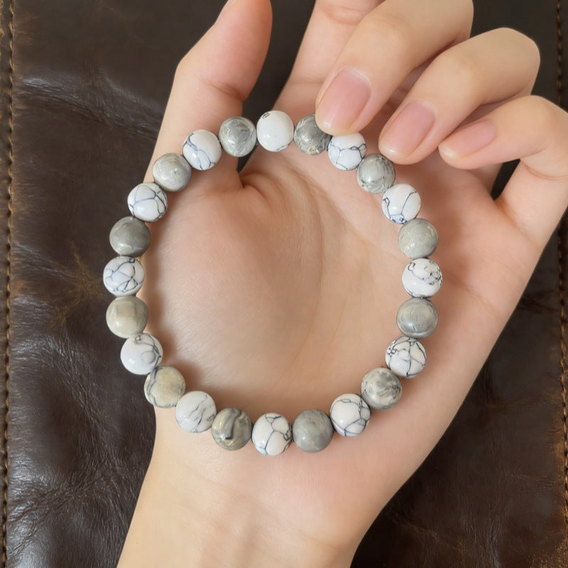 Xi White Turquoise Map Stone Advanced Bracelet