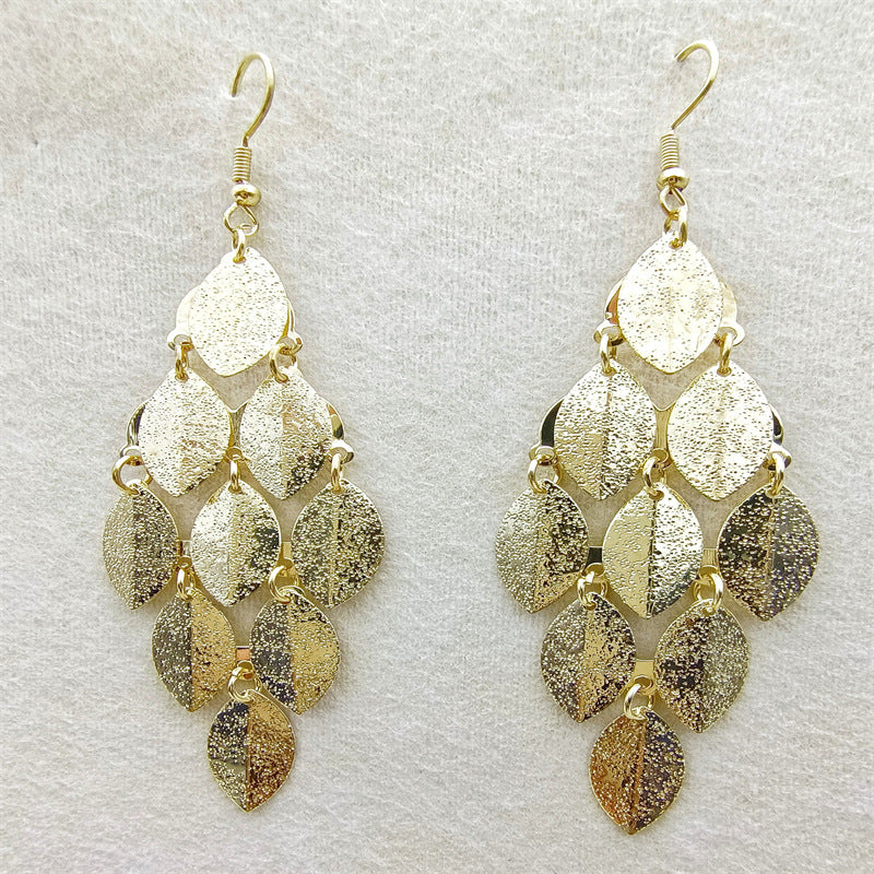 Leaf Evening Dress Ornament Bride Non Earrings