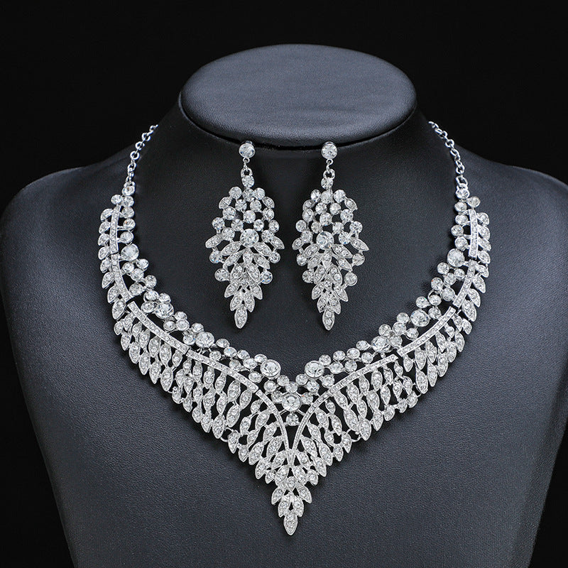 Alloy Clavicle Chain Royal Court Style Vintage High-key Dignified Crystal Rings